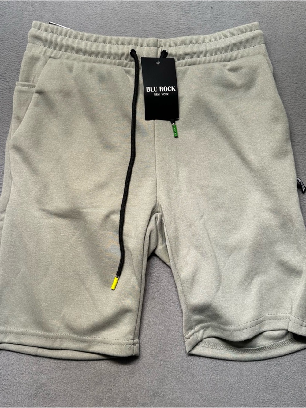 Blu Rock Mens Small Sweat Shorts Gray Drawstring Athletic Lounge NWT